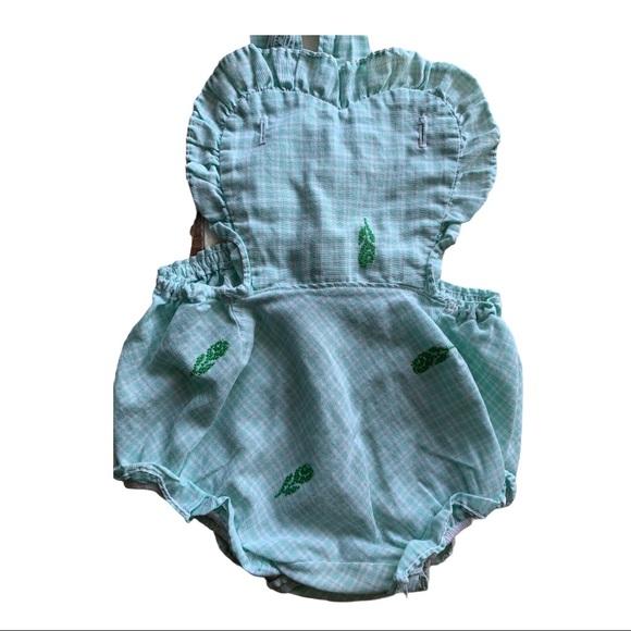 vintage Penny’s green gingham bubble romper - Picture 4 of 11